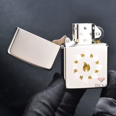 Zippo Mạ Satin Khắc Vòng Tròn Lửa Z47