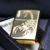 Zippo Vàng Khắc Hình Bọ Cạp Cách Điệu Z210