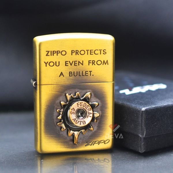 Zippo Ốp Emblem Viên Đạn Bắn ZN03