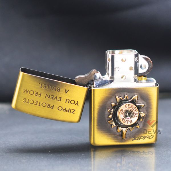 Zippo Ốp Emblem Viên Đạn Bắn ZN03