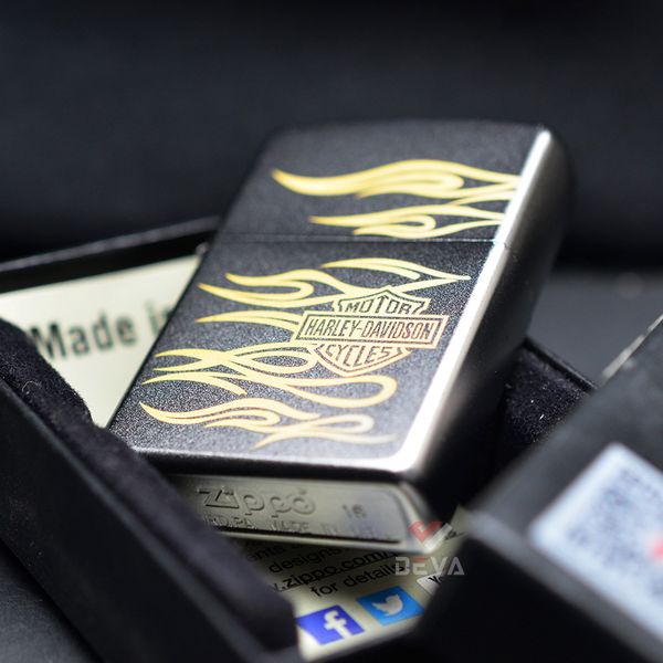 Zippo Satin Khắc Chủ Đề Harley Davidson ZK94
