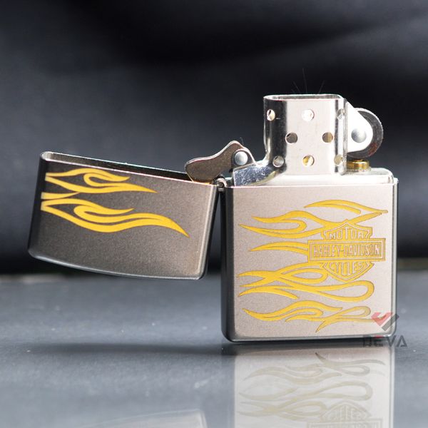 Zippo Satin Khắc Chủ Đề Harley Davidson ZK94
