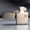 Zippo Satin Khắc Nổi Cỏ 4 Lá ZK81
