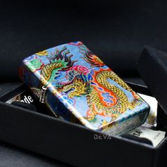 Zippo Sơn Phủ 5 Mặt Bức Tranh Rồng Bay Lượn Z159
