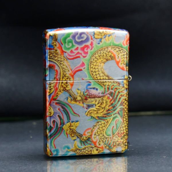 Zippo Sơn Phủ 5 Mặt Bức Tranh Rồng Bay Lượn Z159