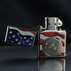 Zippo Sơn Con Tem Cờ Mỹ America Stamp On Flag Z146