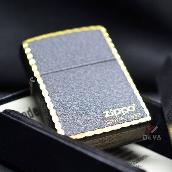 Zippo Đen Nhám Viền Gõ Búa ZK135