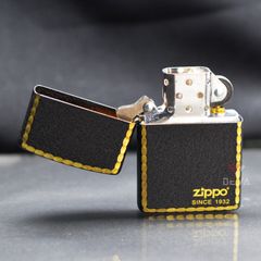 Zippo Đen Nhám Viền Gõ Búa ZK135