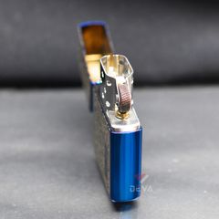 Zippo Xanh Sapphire Khắc CNC Hoa Văn Vennetian ZK67