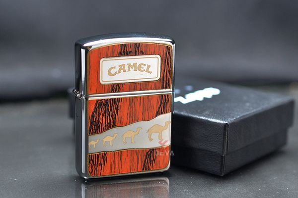 Zippo Armor xuất Nhật Ốp Gỗ Chủ Đề Camel Bản Giới Hạn ZN348