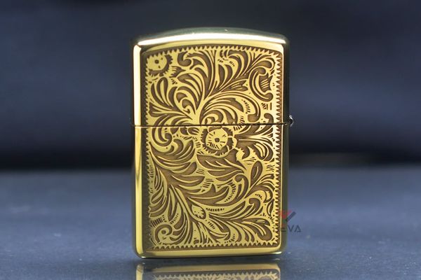 Zippo Armor Khắc Hoa Văn Venetian 2 Mặt ZN15