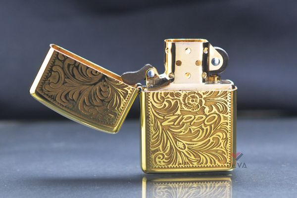 Zippo Armor Khắc Hoa Văn Venetian 2 Mặt ZN15