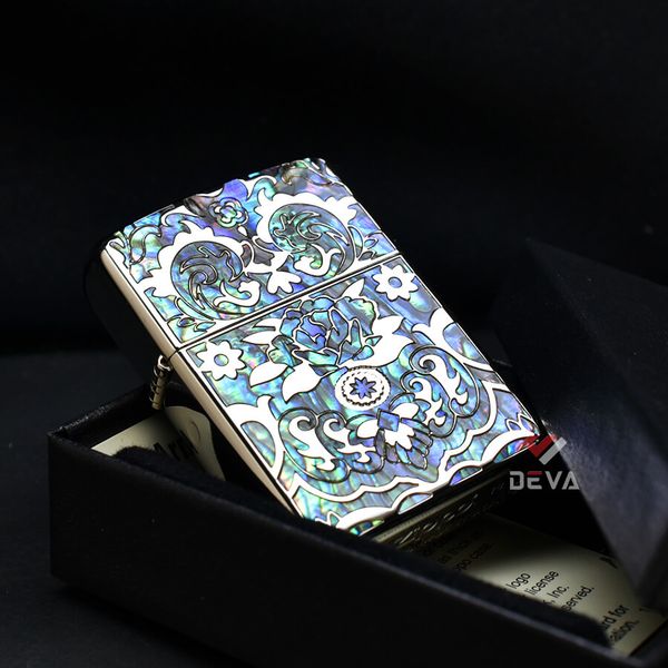Zippo Armor khảm trai hoa văn ZN92