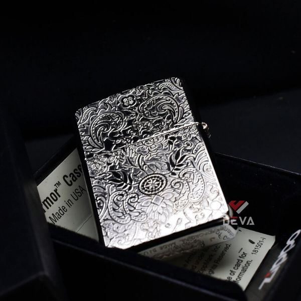 Zippo Armor khảm trai hoa văn ZN92