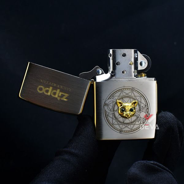 Zippo Ốp Tượng Chú Mèo May Mắn Lucky Kitten ZN23