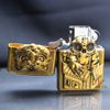 Zippo Đồng Bụi Gắn Emblem Ma Hổ ZN112