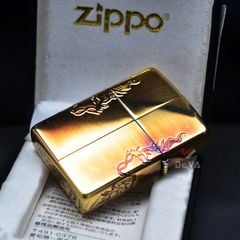 Zippo Đồng Cháy Khắc Sâu Sư Tử Hoàng Gia ZN07