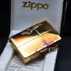Zippo Đồng Cháy Khắc Sâu Sư Tử Hoàng Gia ZN07