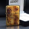 Zippo Đồng Cháy Khắc Sâu Sư Tử Hoàng Gia ZN07