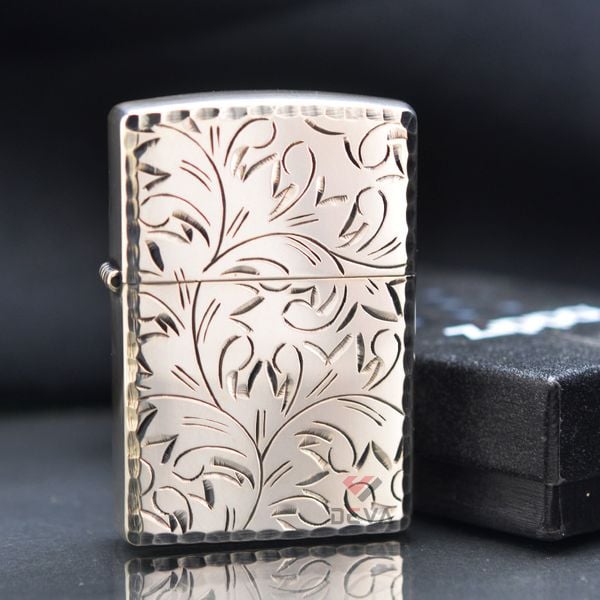 Khắc hoa văn màu bạc cổ Antique ZN52