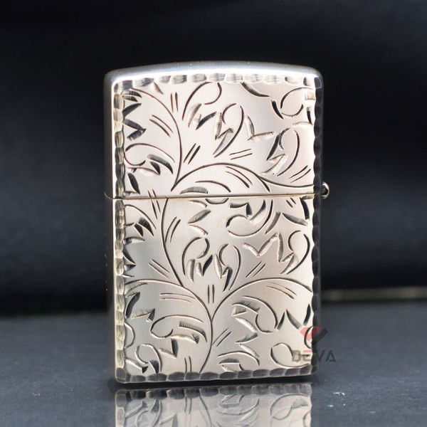 Khắc hoa văn màu bạc cổ Antique ZN52