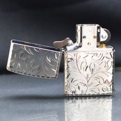 Khắc hoa văn màu bạc cổ Antique ZN52