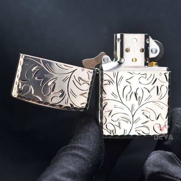 Khắc hoa văn màu bạc cổ Antique ZN52