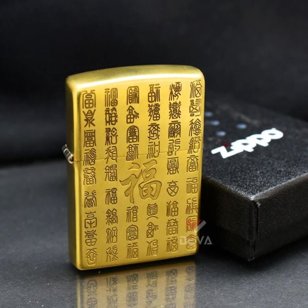 Zippo Khắc Chủ Đề Chữ Phúc May Mắn ZN76