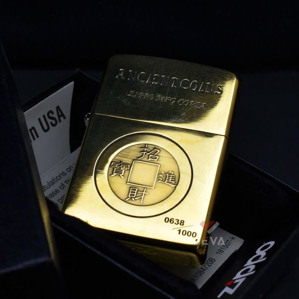 Zippo Khắc Đồng Tiền Phong Thủy Ancient Coins ZN41