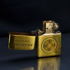 Zippo Khắc Đồng Tiền Phong Thủy Ancient Coins ZN41