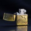 Zippo Khắc Nổi Cá Chép Đầm Sen 2 Mặt ZN80