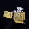 Zippo Khắc Nổi Cá Chép Đầm Sen 2 Mặt ZN80