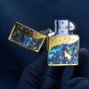 Zippo Khảm Trai Chủ Đề Mèo Ngắm Trăng ZN59