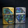 Zippo Khảm Trai Hoa Văn Góc Chéo ZN29