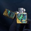 Zippo Khảm Trai Hoa Văn Góc Chéo ZN29