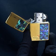 Zippo Khảm Trai Kẻ Ô Vân Sọc ZN62