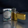 Zippo Khảm Trai Khắc 1 mặt Chủ Đề La Bàn Cổ ZN47
