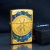 Zippo Khảm Trai Khắc 1 mặt Chủ Đề La Bàn Cổ ZN47