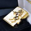 Zippo Khảm Trai Mạ Vàng Ốp Ngựa Nổi 3D ZN16