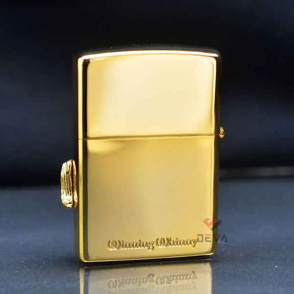 Zippo Khảm Trai Mạ Vàng Ốp Ngựa Nổi 3D ZN16