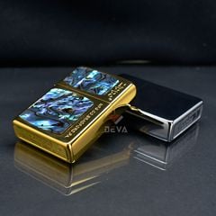 Zippo Khảm Xà Cừ Khắc Logo Cạnh Bên ZN39