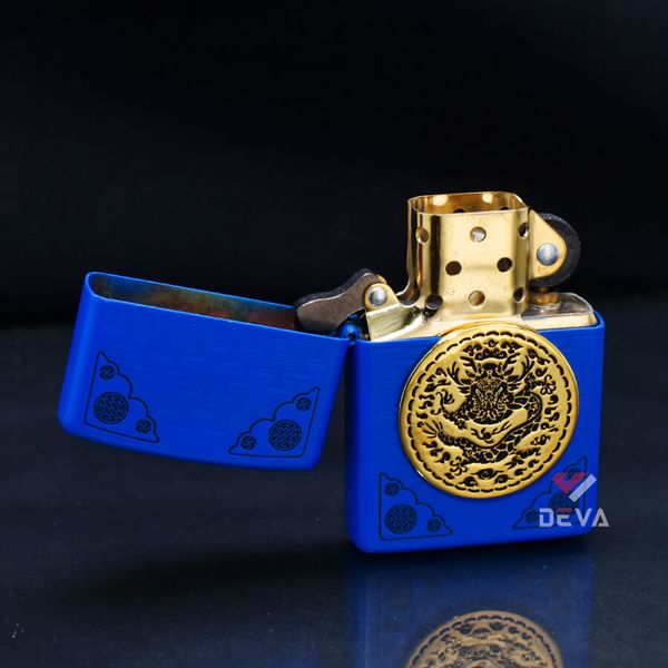 Zippo Dán Emblem Mề Đay Khắc Hình Rồng ZN123