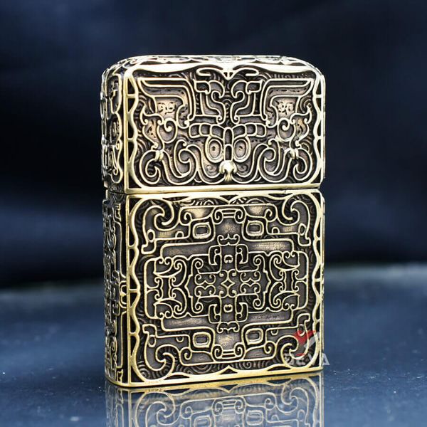 Zippo Ốp Hình Thú Ăn Tiền Mang Tài Lộc ZN101
