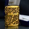 Zippo Ốp Nổi Phù Điêu Hoa Văn Cổ Điển ZN146