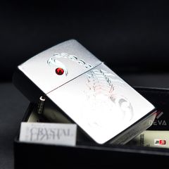 Zippo Satin Khắc Bọ Cạp Đính Đá ZN69