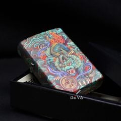 Zippo Sơn 5 Mặt Hình Tỳ Hưu May Mắn ZN45