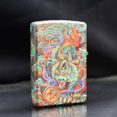 Zippo Sơn 5 Mặt Hình Tỳ Hưu May Mắn ZN45