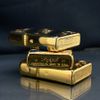 Zippo Sơn Mài Hoa Văn Mạ Vàng Kẻ Chéo ZN67