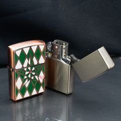 Zippo Tạo Hình Hoa Văn Ngôi Sao Sơn Màu ZN265