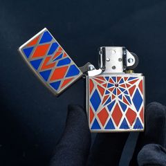 Zippo Tạo Hình Hoa Văn Ngôi Sao Sơn Màu ZN265